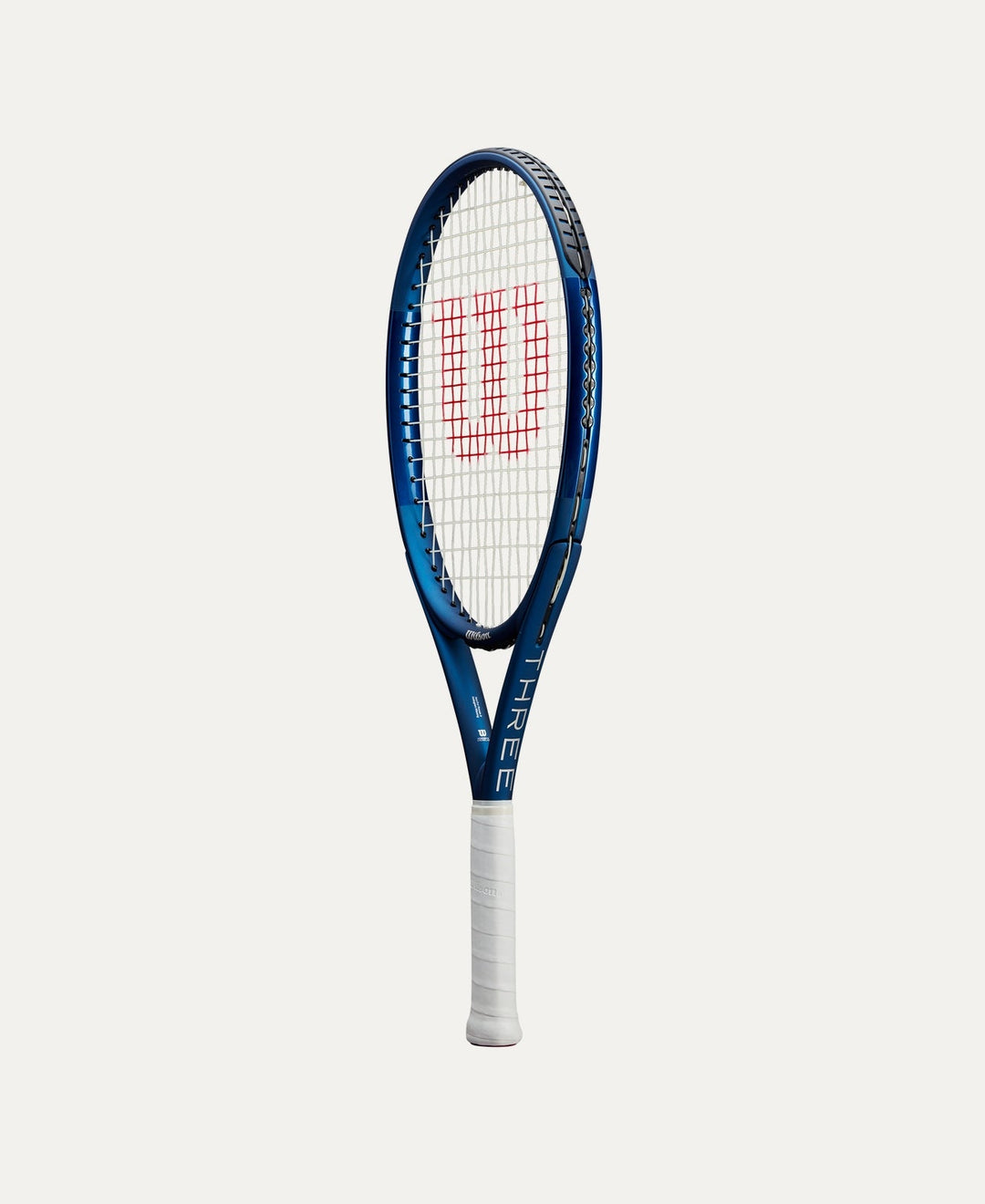 Wilson Triad Three 277g L2 Tennis Racket Blue White Frame Red Handle