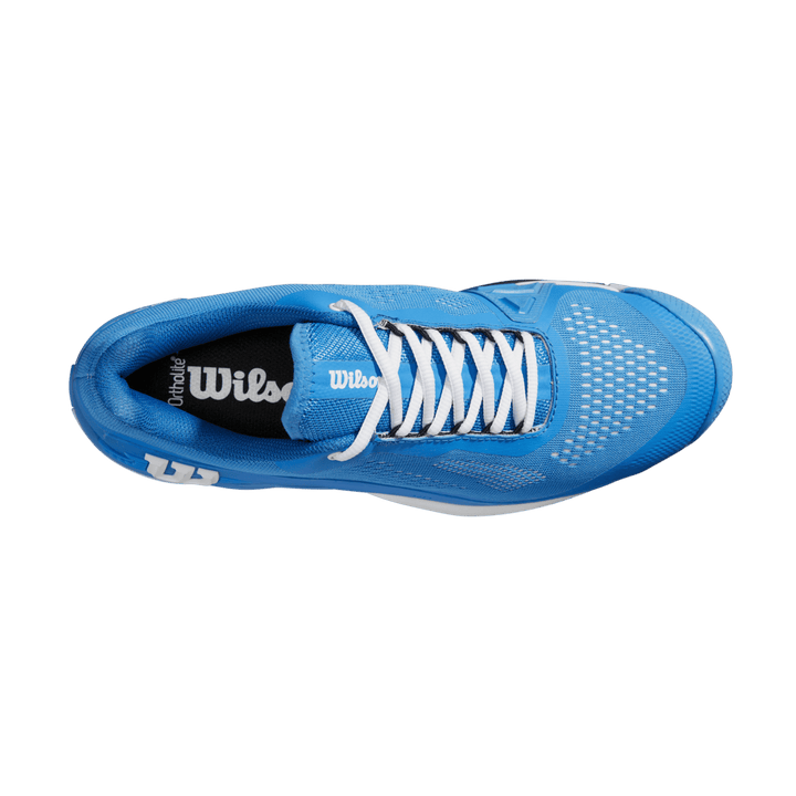 Wilson Rush Pro 4.0 mens blue white navy perforated tennis shoe