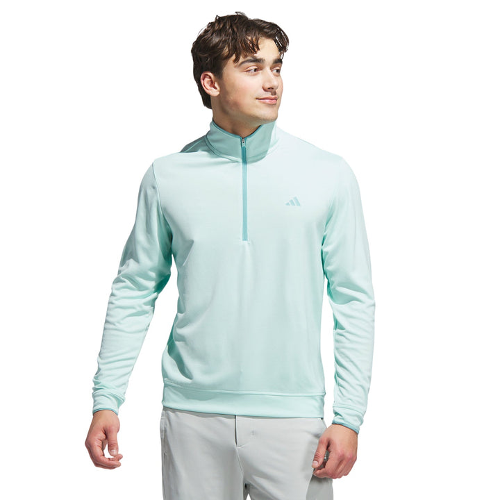 Adidas Men's Golf Sweatshirt | Core Light Weight | Quarter Zip | Mint Blue