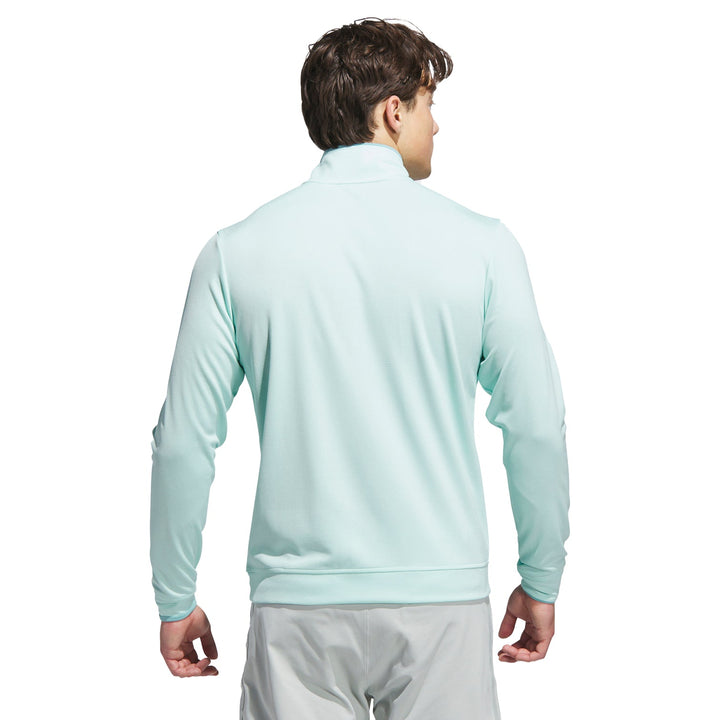 Adidas Men's Golf Sweatshirt | Core Light Weight | Quarter Zip | Mint Blue