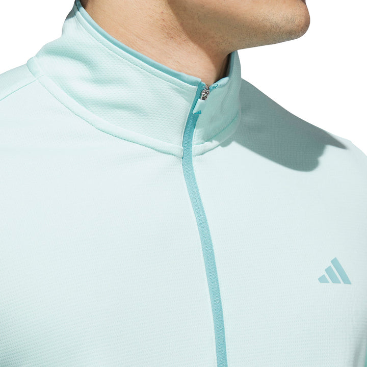 Adidas Men's Golf Sweatshirt | Core Light Weight | Quarter Zip | Mint Blue