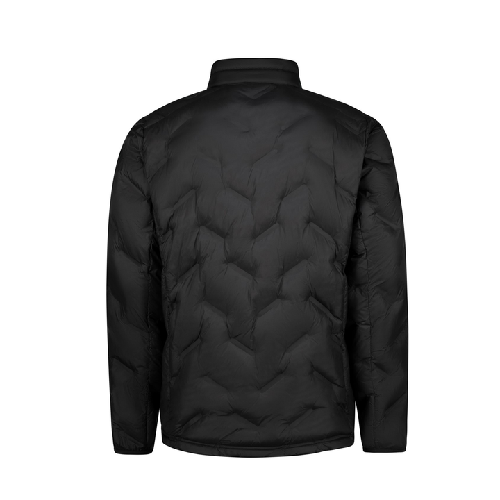 Mens Quantum Puffer Jacket in black quilted textured design