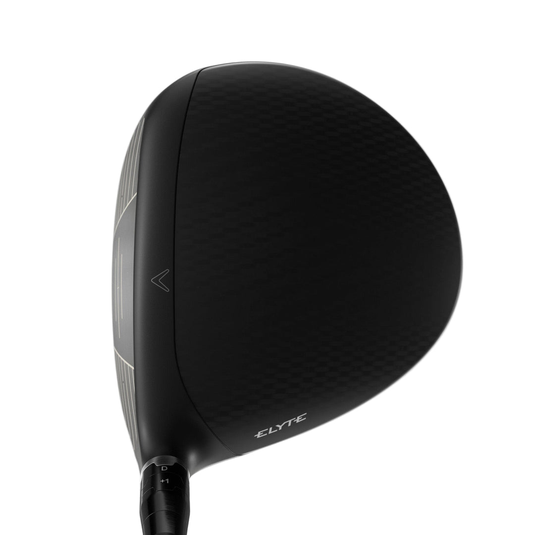 Black callaway golf driver head with sleek design and adjustable hosel.