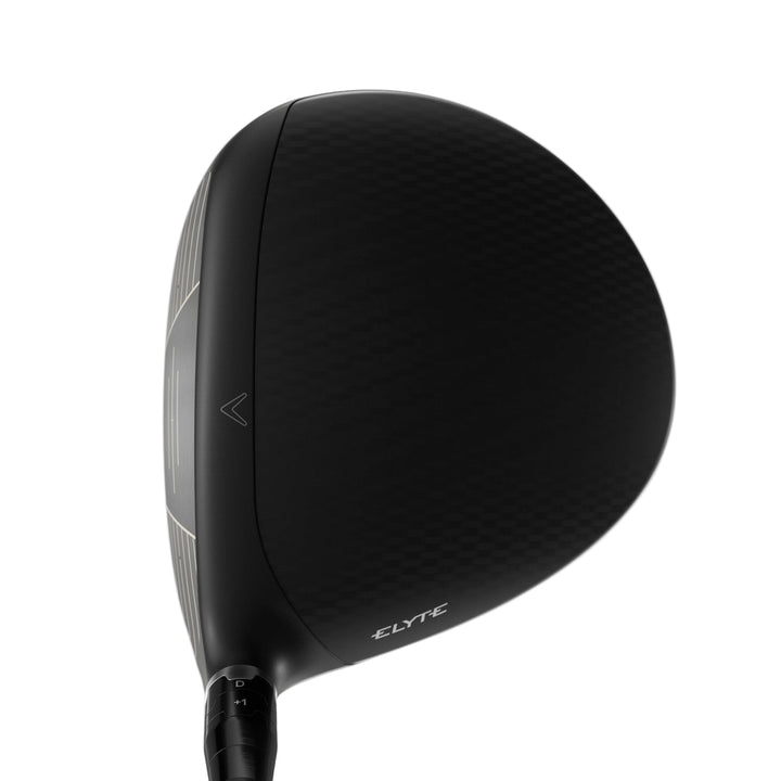 Black callaway golf driver head with sleek design and adjustable hosel.