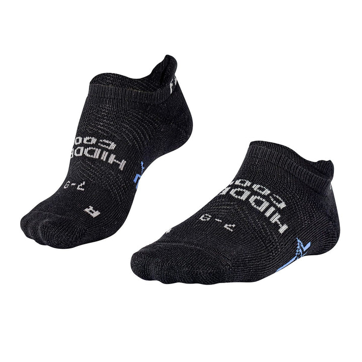 Falke Golf Socks Hidden Cool: black athletic socks with white and blue accents for comfort and performance