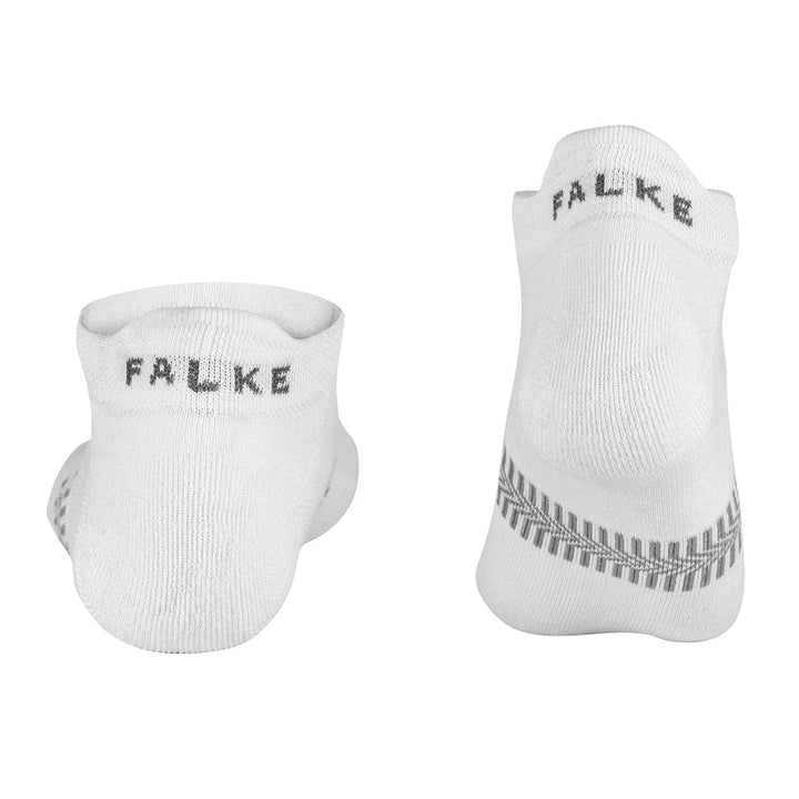 White Falke Golf Socks with Gray Stripes Hidden Luxe