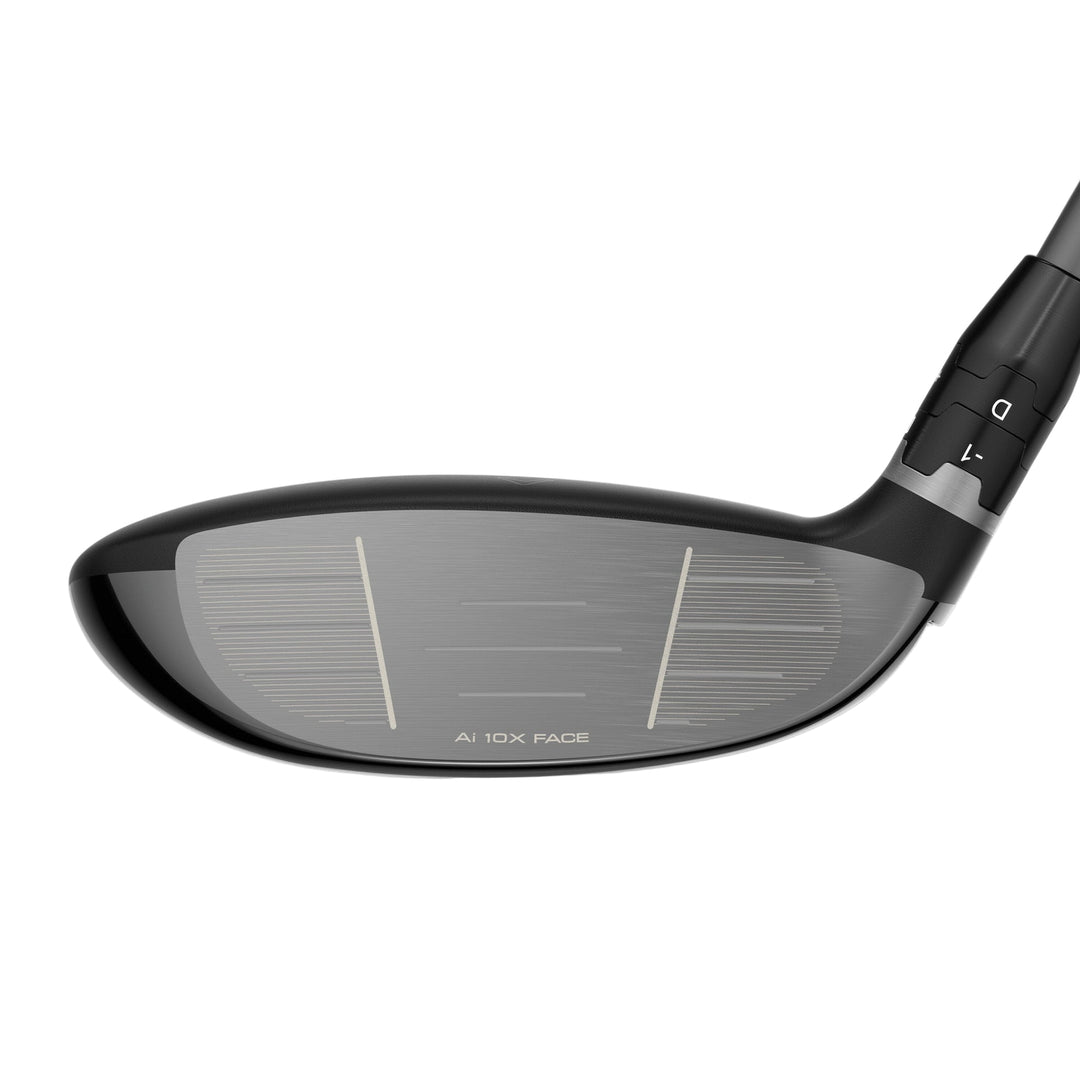 Black and silver golf club head with ai 10x face design, likely from callaway brand.