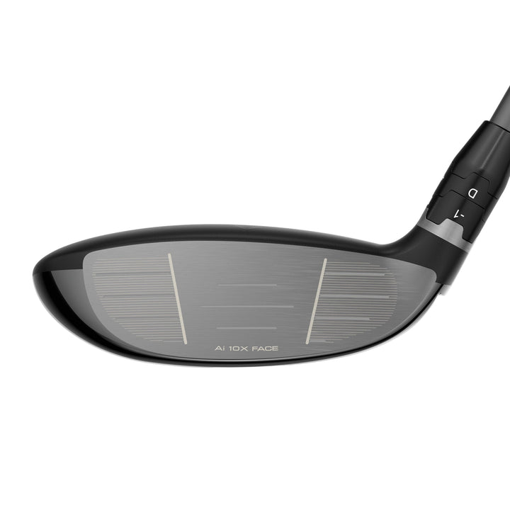 Black and silver golf club head with ai 10x face design, likely from callaway brand.