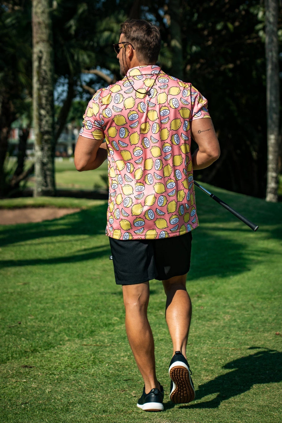 Custom Apparel Men's Funky Golf Shirt | Peachy Lemons