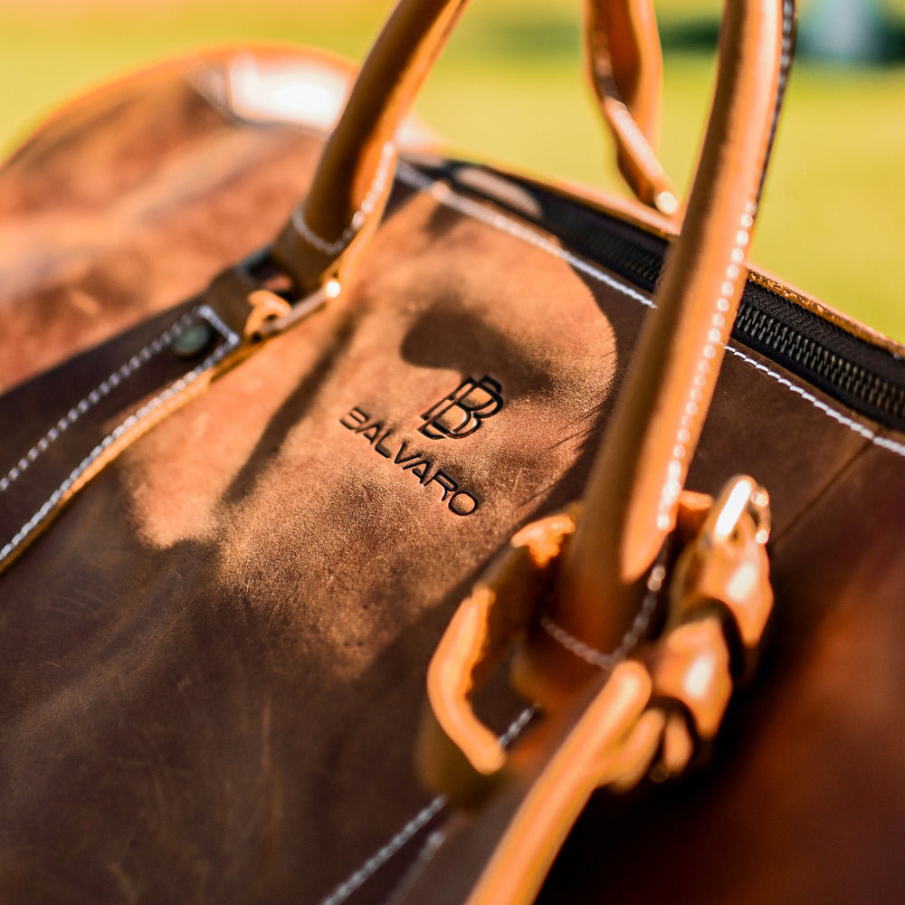 Balvaro Vintage Leather Duffel Bag