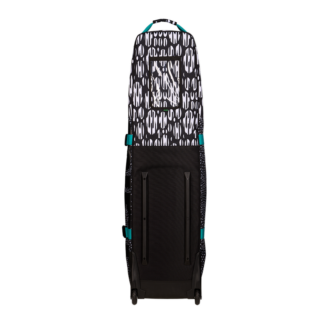 Ogio Alpha Travel Cover Mid Safari with 2019 Roxy Jetty black-white bag and teal accents