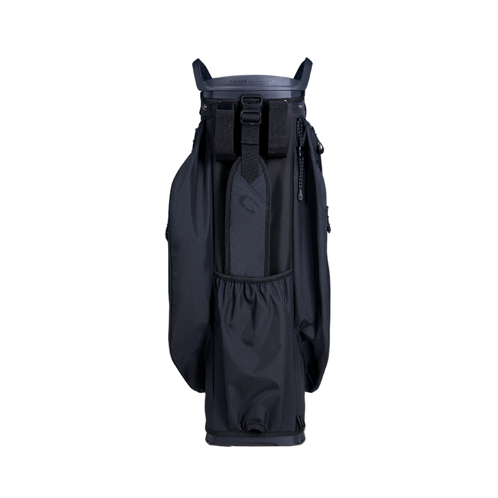 Ogio Silencer Cart Bag in black with compartments and strap
