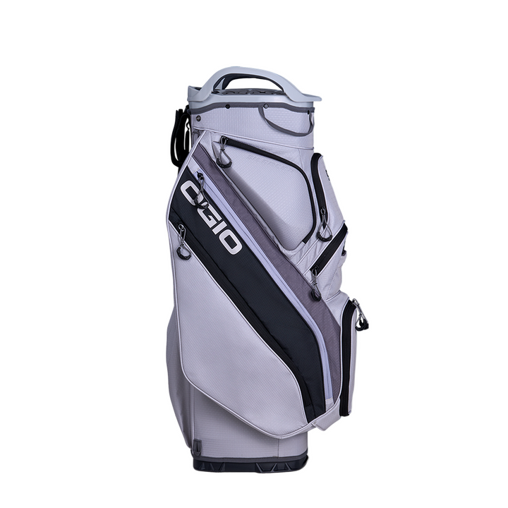 Ogio Silencer Cart Bag in Harbor Mist with silver black Casio design
