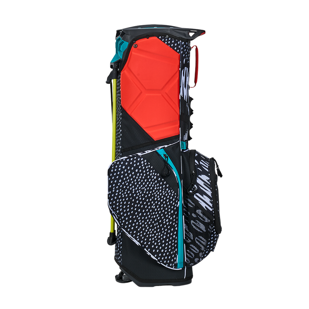 Ogio Woode Hybrid Stand Bag with red black polka dot accents