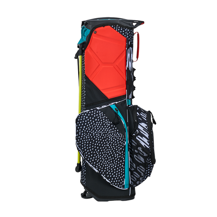 Ogio Woode Hybrid Stand Bag with red black polka dot accents