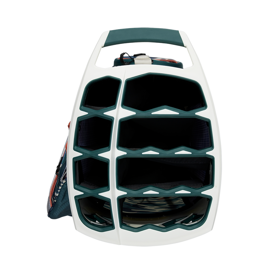 Ogio Woode Hybrid Stand Bag with white green organizer for sunglasses