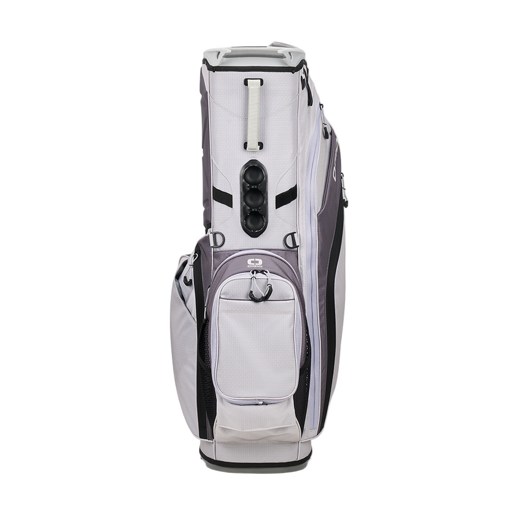 Ogio Woode Hybrid Stand Bag in Harbour Mist with white and black durable zipper design