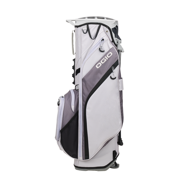 Ogio Woode Hybrid Stand Bag in Harbour Mist, white and gray with black accents