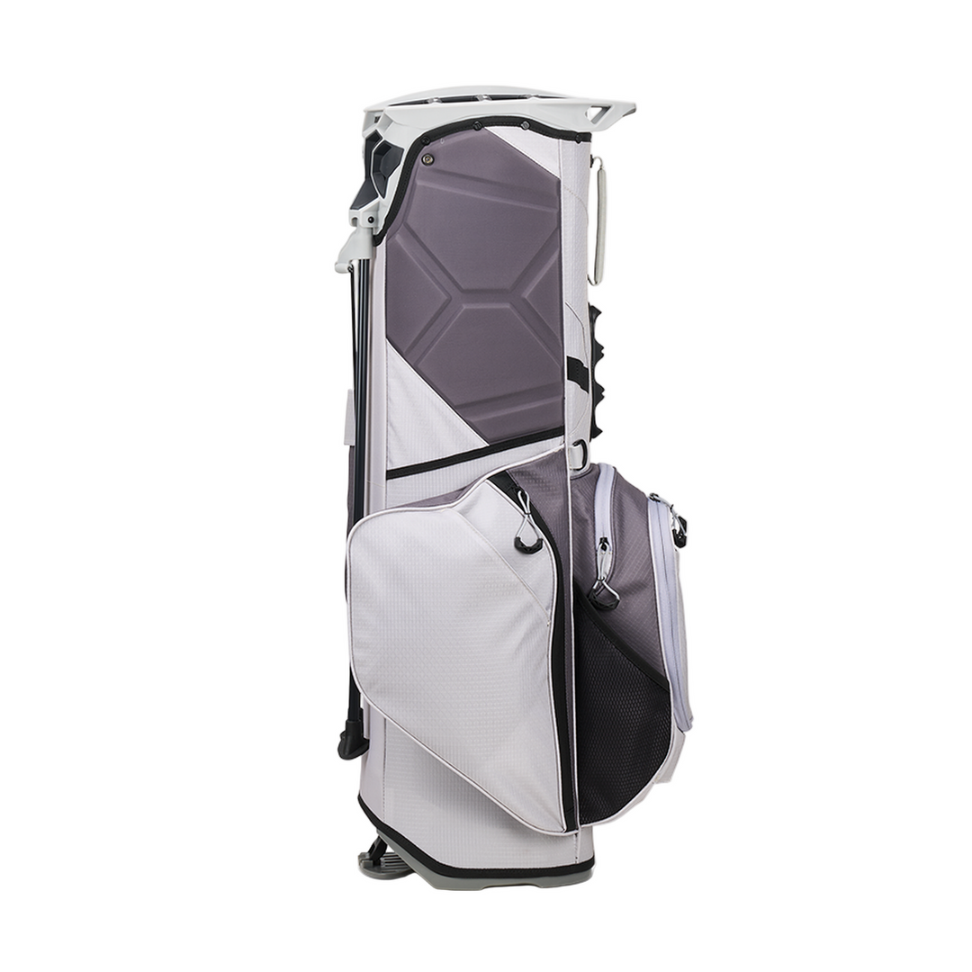 Ogio Woode Hybrid Stand Bag in Harbour Mist with silver black hexagonal pattern