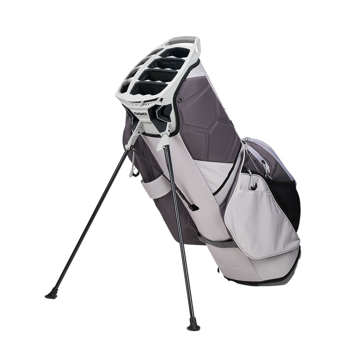 Ogio Woode Hybrid Stand Bag in Harbour Mist with gray black hexagonal design