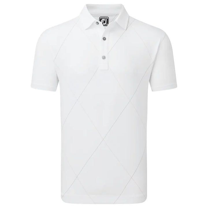 Footjoy Men`s Golf Shirt | EU Raker Print | White
