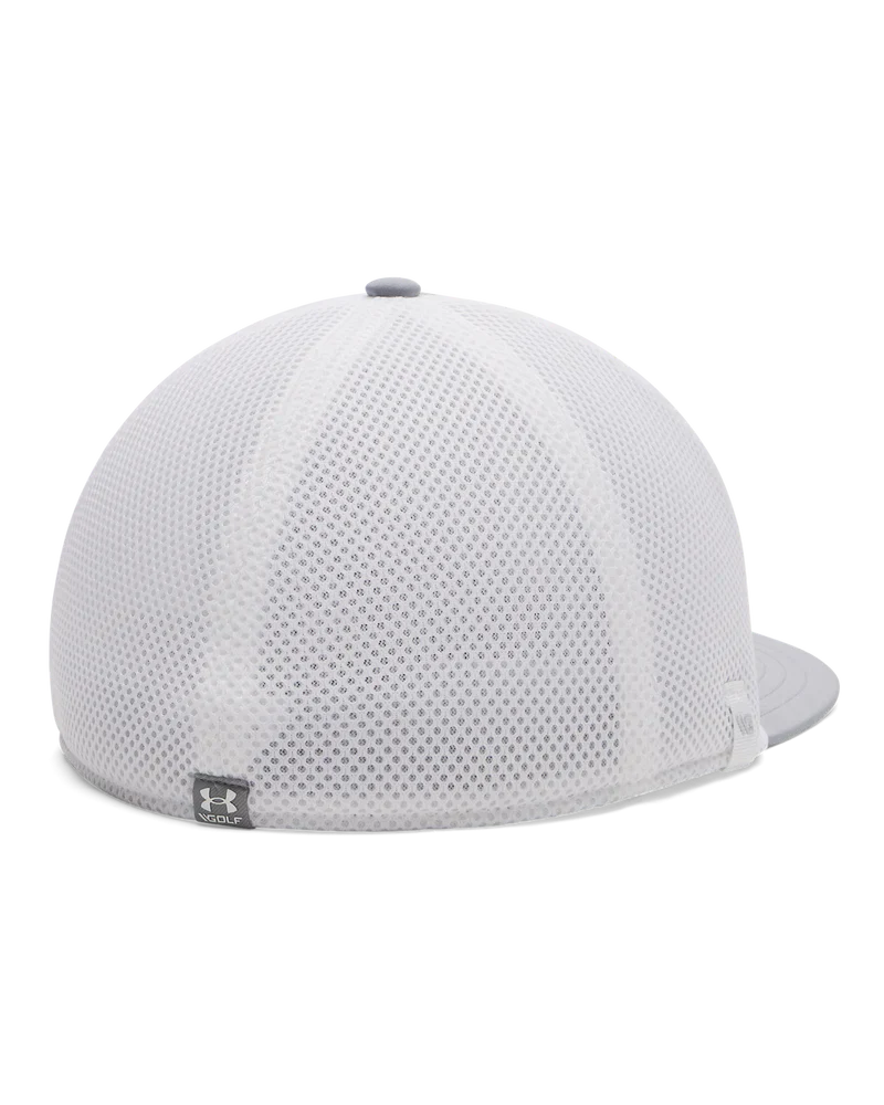 Under Armour Mens ISO Chill Drive Low Stretch Fit white mesh cap with black logo