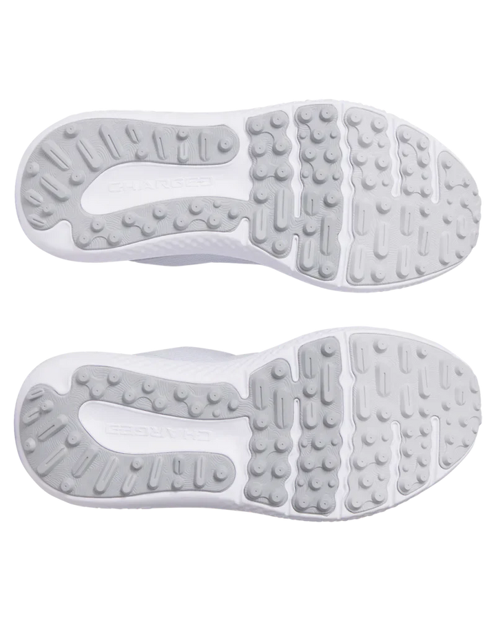 White nike air max sole design with textured pattern and swoosh logo.