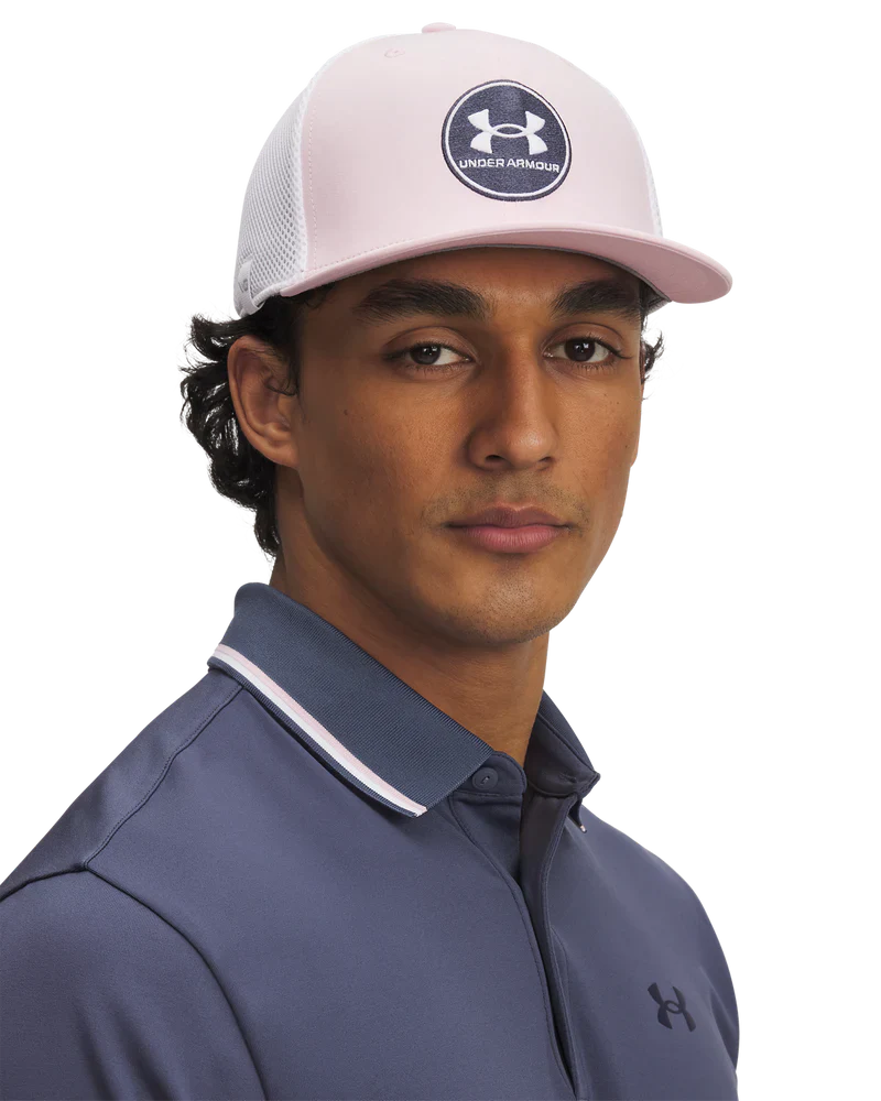 Under Armour Men`s Cap | Chill Drive Low Stretch Fit | Prime Pink