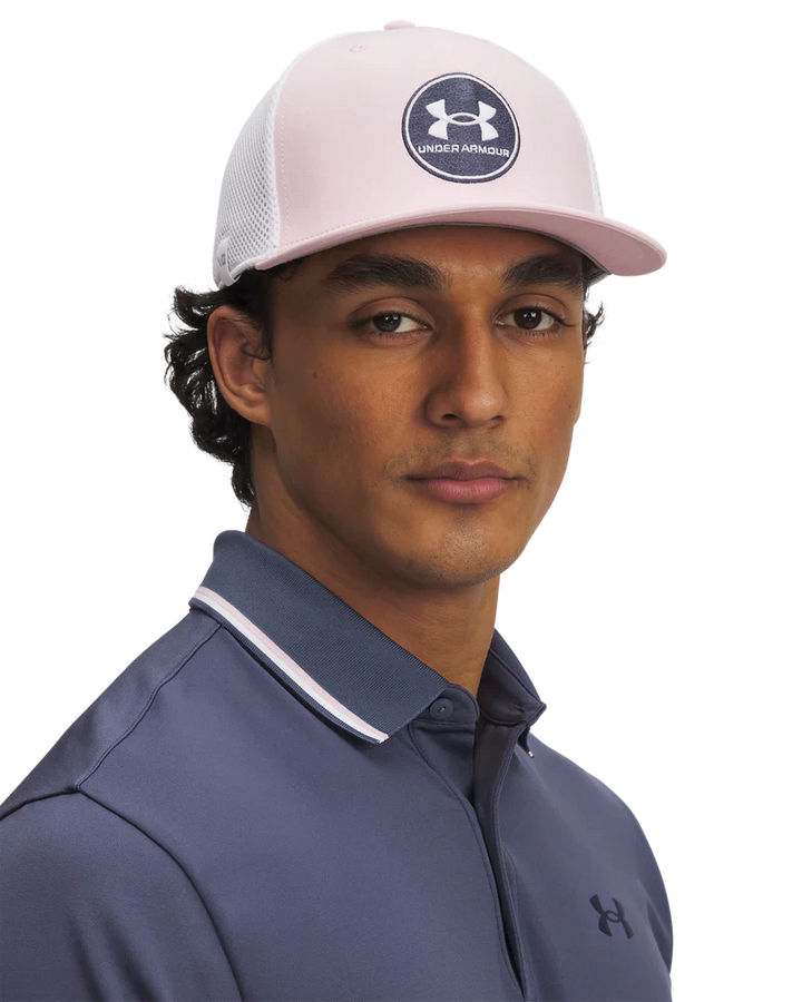 Under Armour Men`s Cap | Chill Drive Low Stretch Fit | Prime Pink