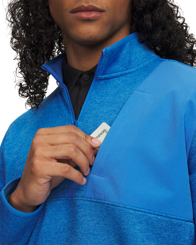 Under Armour Men's Golf Jersey | Drive SweaterFleece | Blue Atlantis