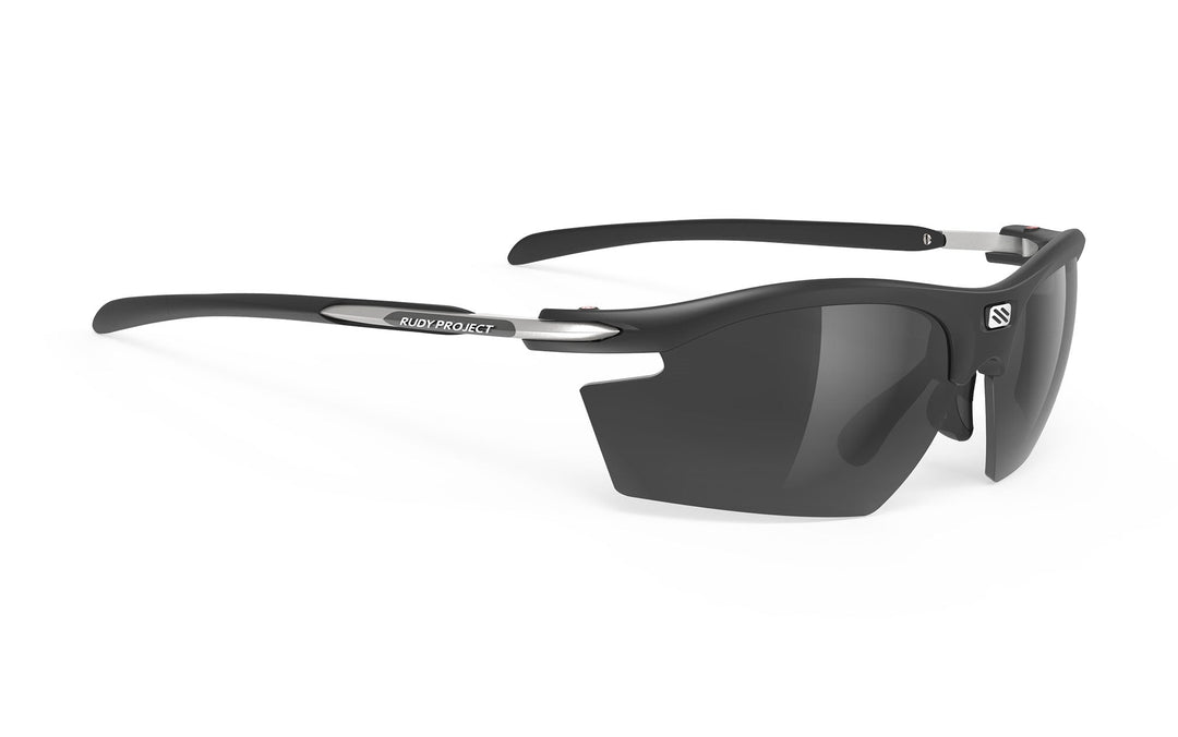 Black and silver Rudy Project Rydon sports sunglasses with sleek modern design
