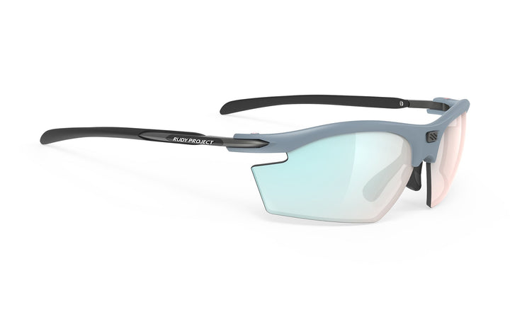 Rudy Project Rydon blue and black sport sunglasses with mirrored lenses