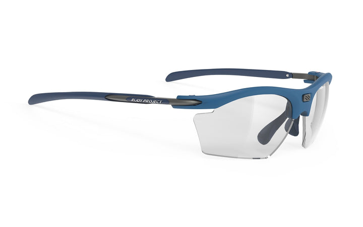 Rudy Project Rydon Slim blue and black sport sunglasses with clear lenses