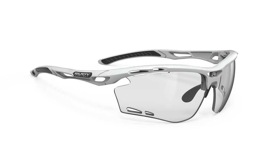 Rudy Project ProPulse silver and black sunglasses with clear lenses