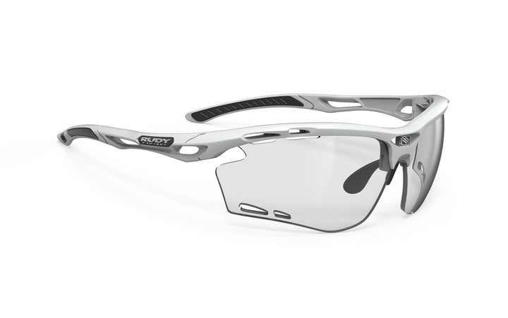 Rudy Project ProPulse silver and black sunglasses with clear lenses