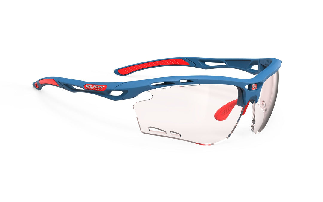 Rudy Project PROPULSE blue red sports sunglasses with clear lenses