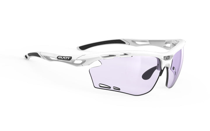 Rudy Project PROPULSE silver black cycling sunglasses purple lenses