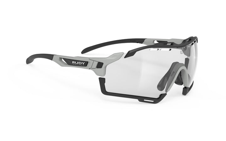 Rudy Project Cutline silver and black sport sunglasses with interchangeable lenses