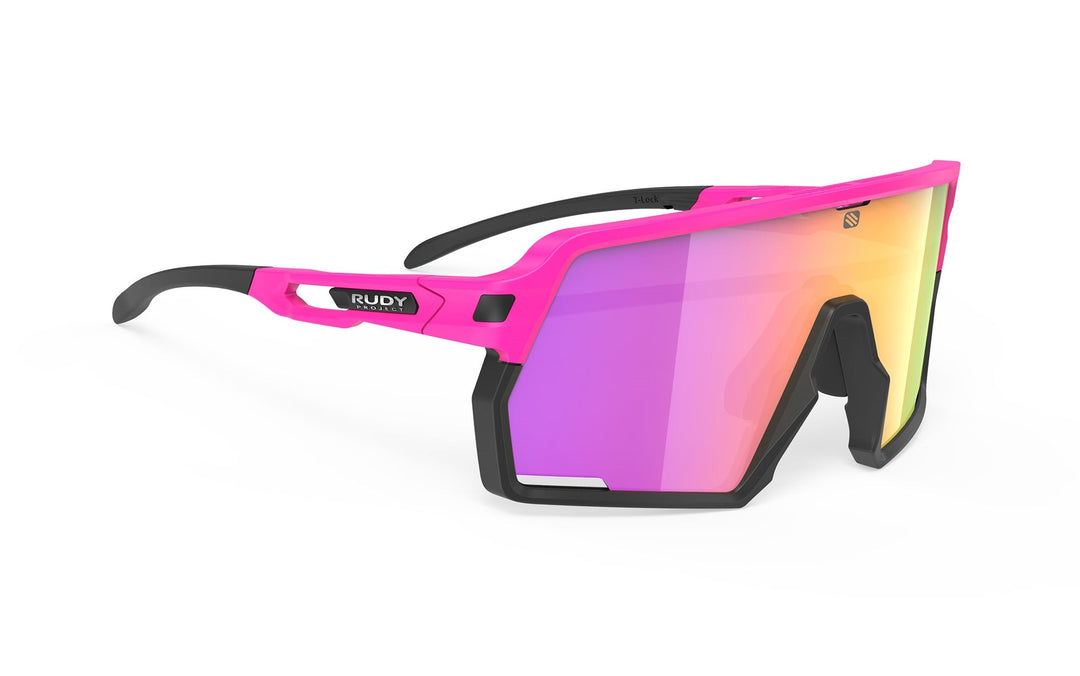 Neon pink and black Rudy Project Kelion sunglasses with multilayer lenses
