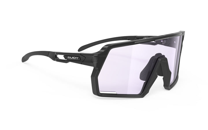 Black matte Rudy Project Kelion cycling sunglasses with clear lenses
