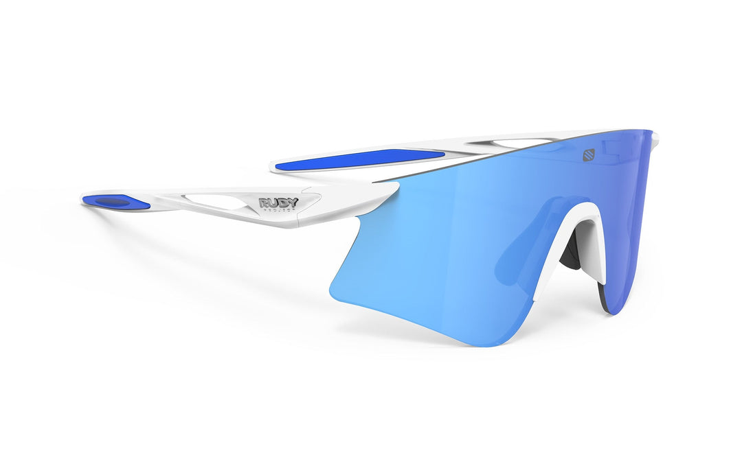 Sleek white and blue Rudy Project Astral sport sunglasses
