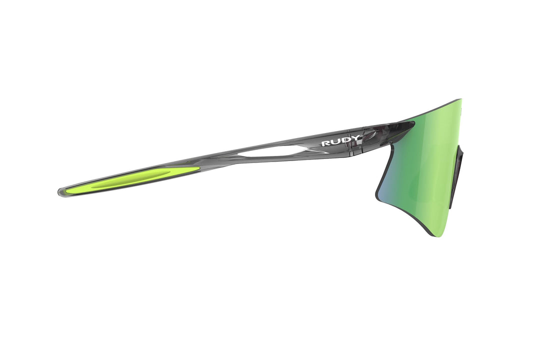 Rudy Project Astral green mirrored lens sport sunglasses with neon yellow accents