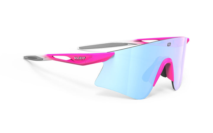 Rudy Project Astral pink and blue mirrored lens sport sunglasses