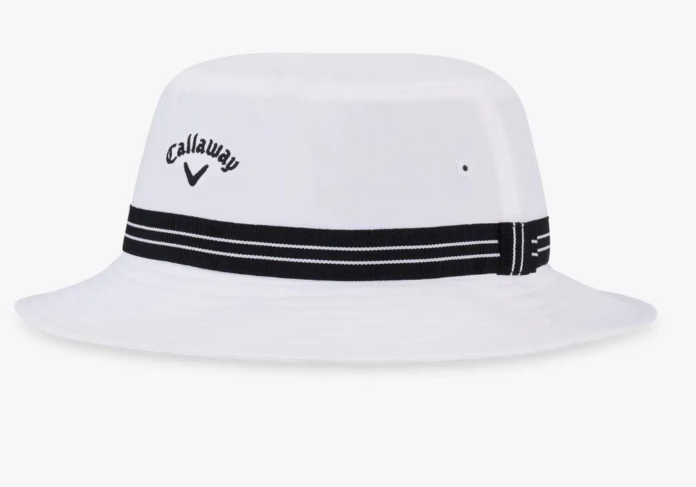 Callaway Men's Bucket Hat | White-Black.webp