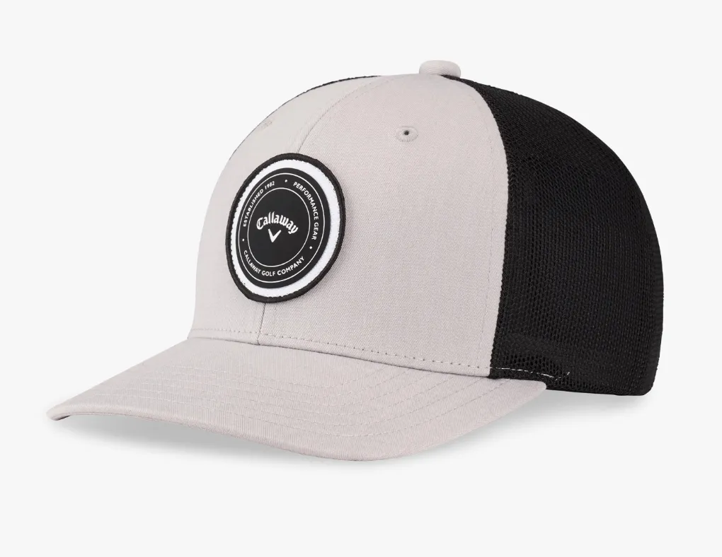 Callaway Men's Golf Cap | Playing Through | Trucker Grey-Black.webp