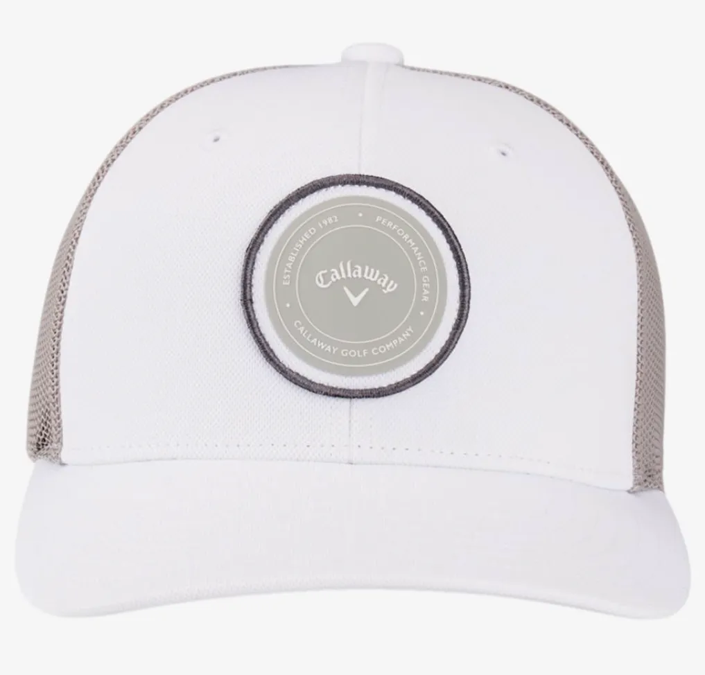 Callaway Men's Golf Cap | Playing Through | Trucker | White .webp