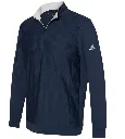 Adidas Mens Golf Jacket | Performance Textured Quarter Zip | Navy.webp