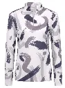 Levelwear Womens Golf Shirt | Long Sleeve Quarter Zip | Brush Sun | Evening Haze  .webp
