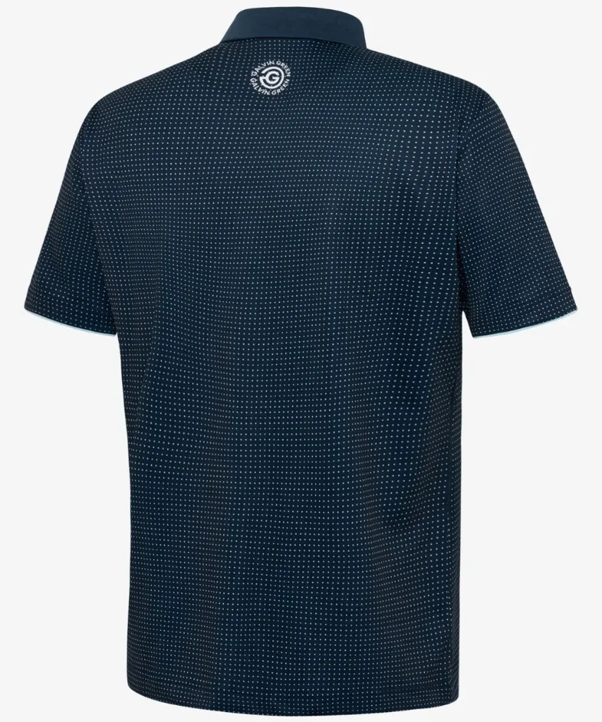 Galvin Green Mens Golf Shirt | Medley | Crystal Blue-Navy..webp