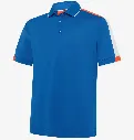 Galvin Green Mens Golf Shirt | Mulligan | Royal Blue-Orange.webp